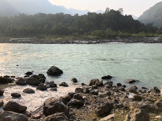 Picture of river Ganges in India taken by Jyotish and Devi.