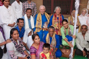 Yogananda Charitable Trust in Vrindaban, India serving the widows and those in poverty. Jyotish and Devi Novak, disciples of Paramhansa Yogananda, meet the staff and beautiful women staying at the new property where the people will be served.