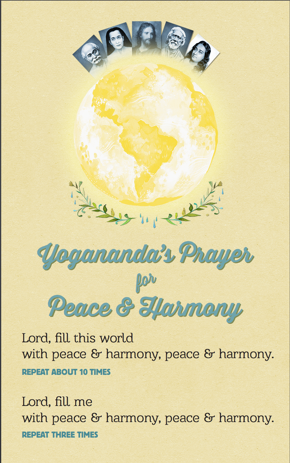 Peace and Harmony Prayer Yogananda. Prayer for World Peace by Ananda Worldwide #prayer #world #peace #yogananda