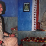 Sri Yukteswar mandir with Swami Kriyananda in meditation