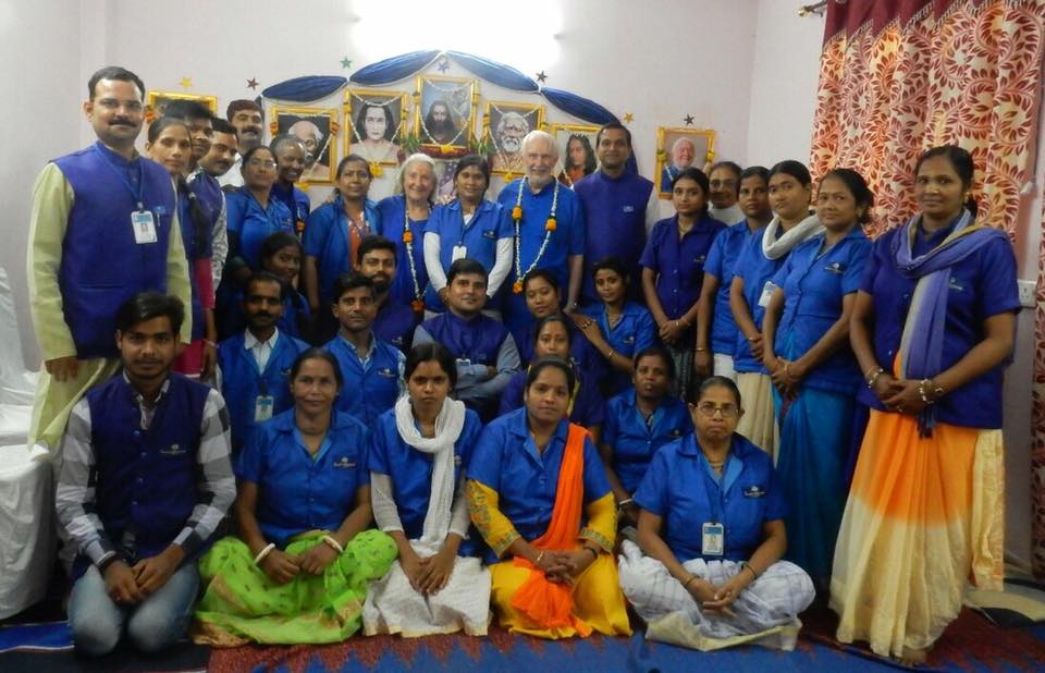 Paramhansa Yogananda Charitable Trust staff with Nayaswami Jyotish and Nayaswami Devi