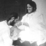 Swami Kriyananda and Anandamayi Ma in India at her ashram