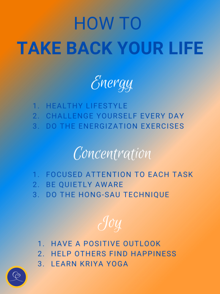 how to use teachings of yogananda to be fearless and take back your life poster