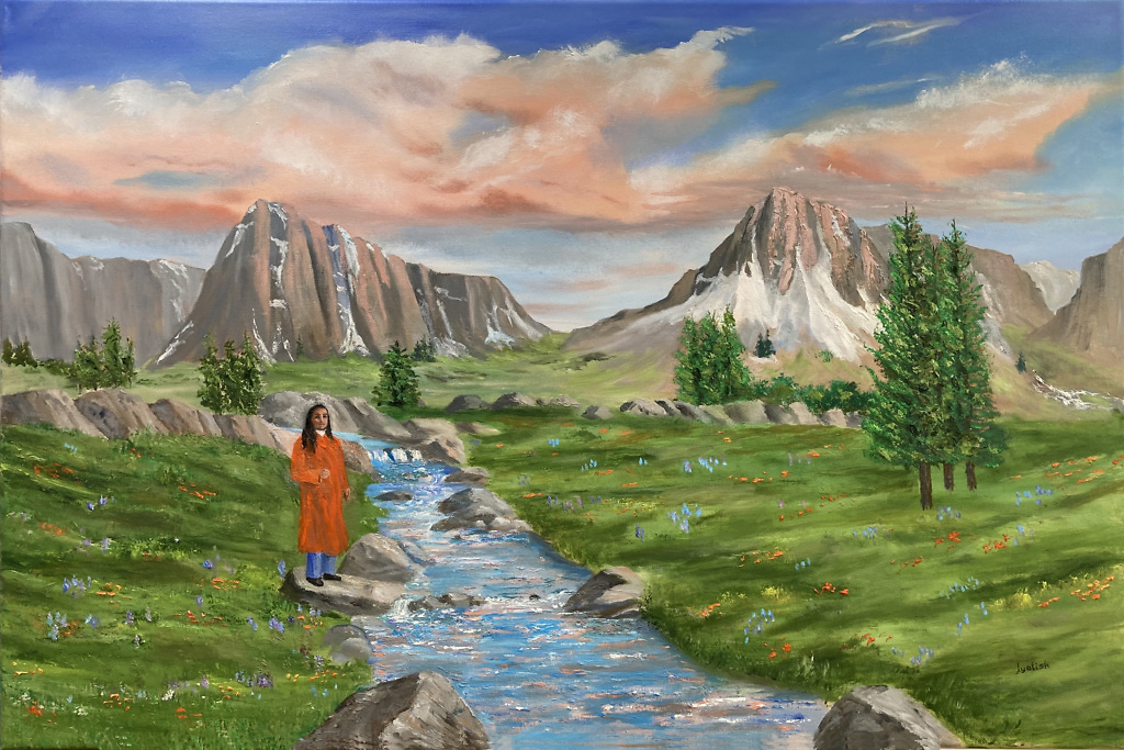 yogananda painting in mountain scenes by jyotish on teachings of kriya yoga in daily life