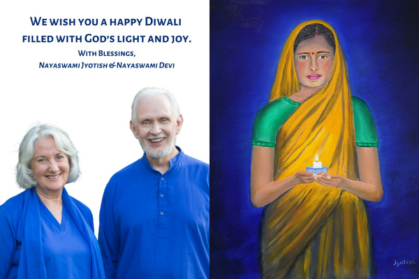 happy diwali card from jyotish and devi india light of love painting