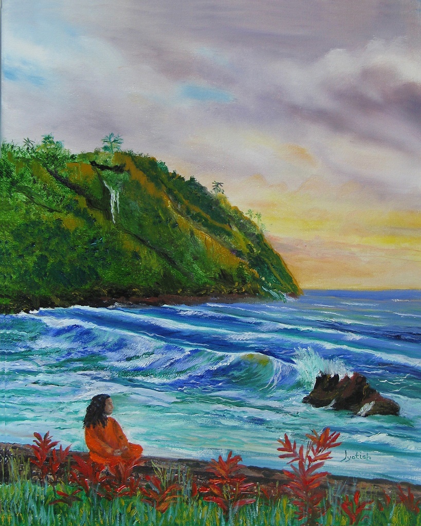 yogananda teachings building spiritual power against troubled times painting in hawaii by jyotish of master