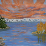 jyotish painting based on seclusion yogananda teachings clouds above tahoe
