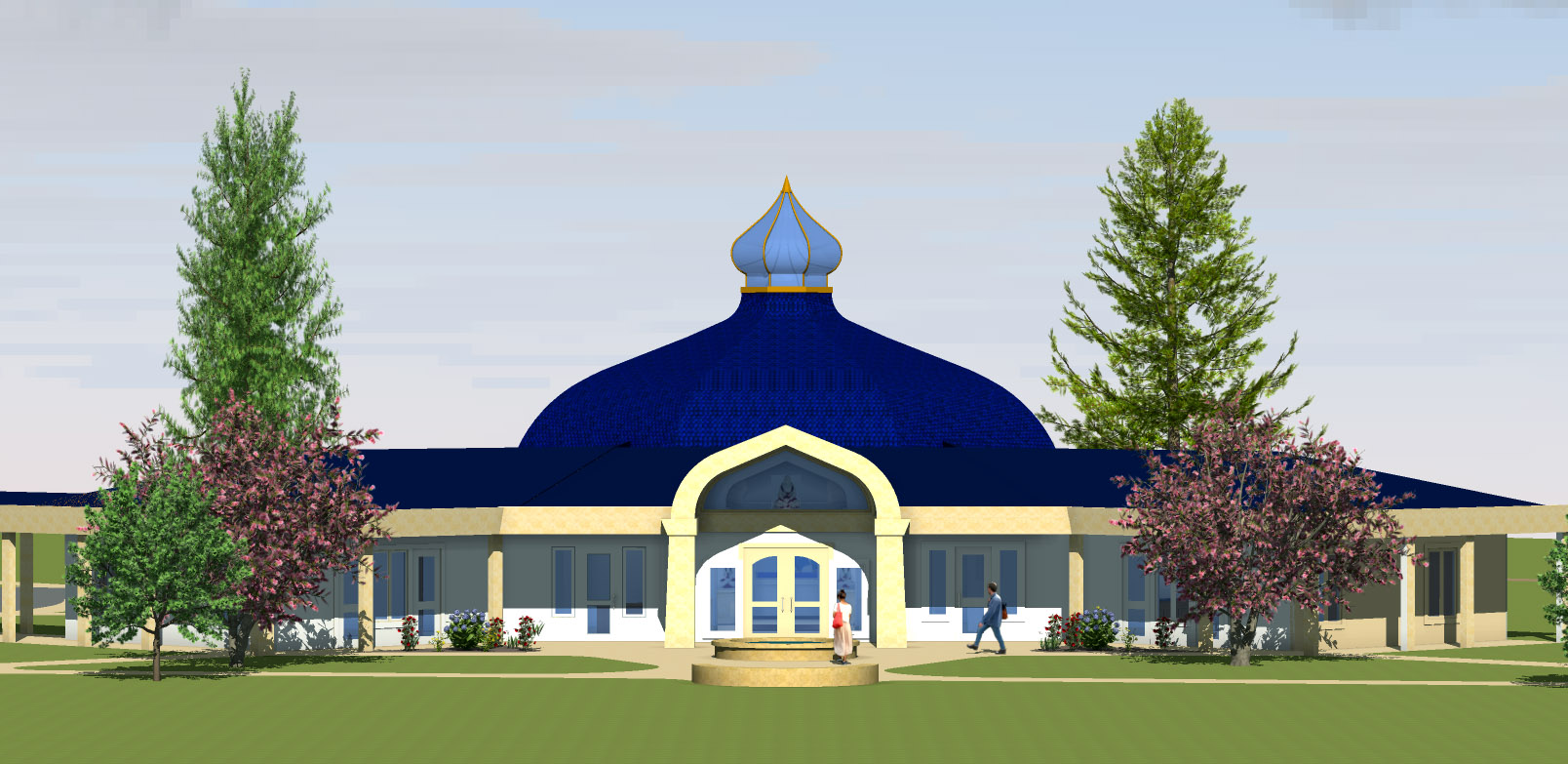Photo rendering of the Temple of Light at Ananda Village