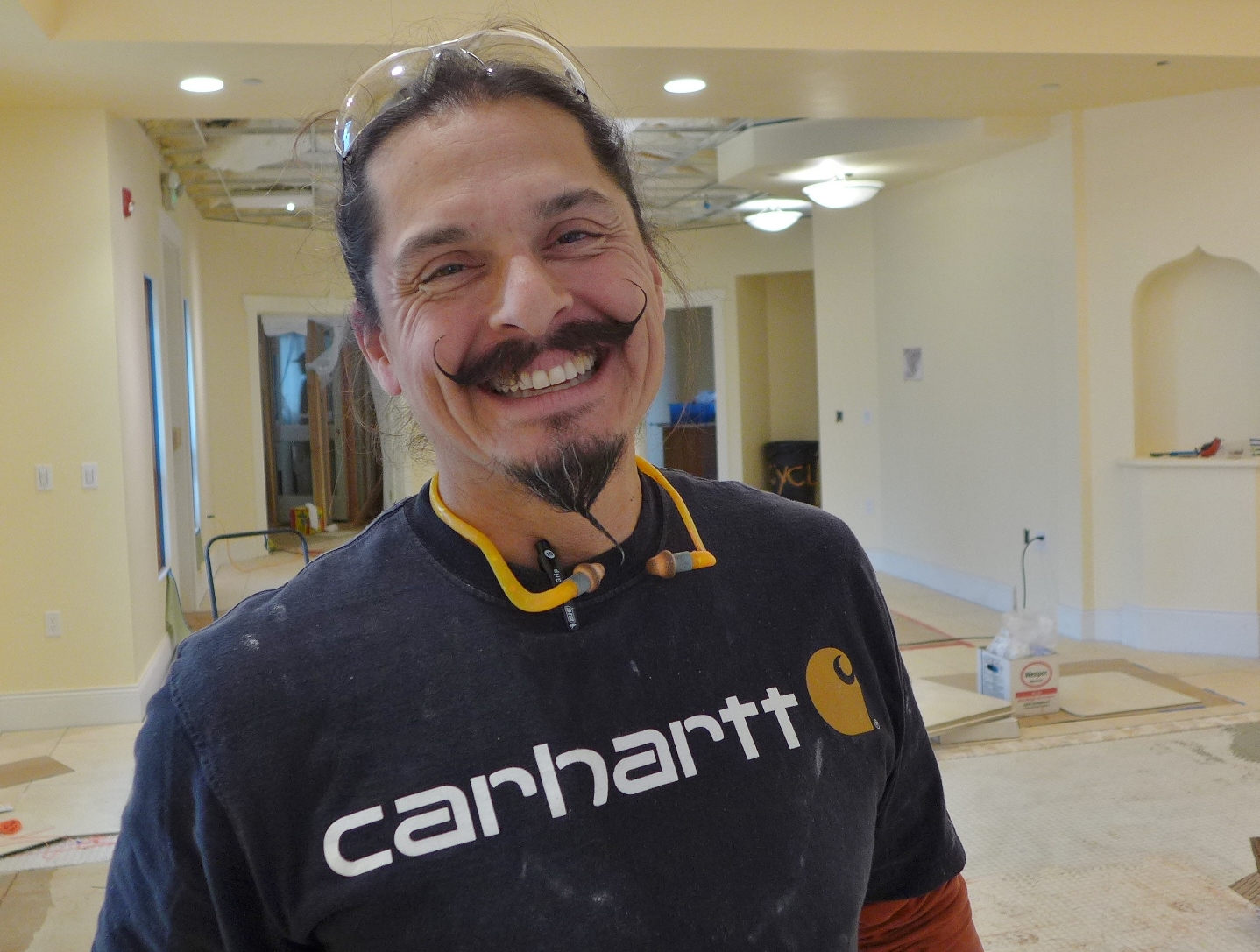 Pablo "Picasso", one of our intrepid tile craftsmen