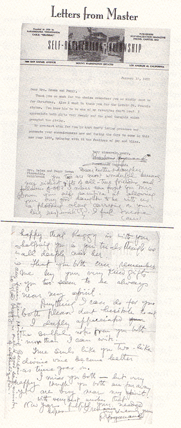 Letter from Master to Peggy Dietz and her mother