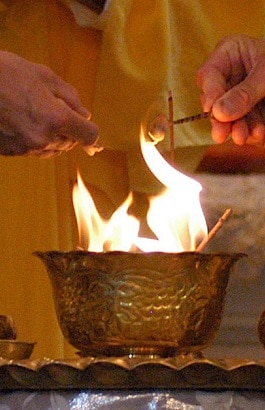 Fire purification ceremony