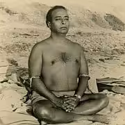 Paramhansa Yogananda meditating